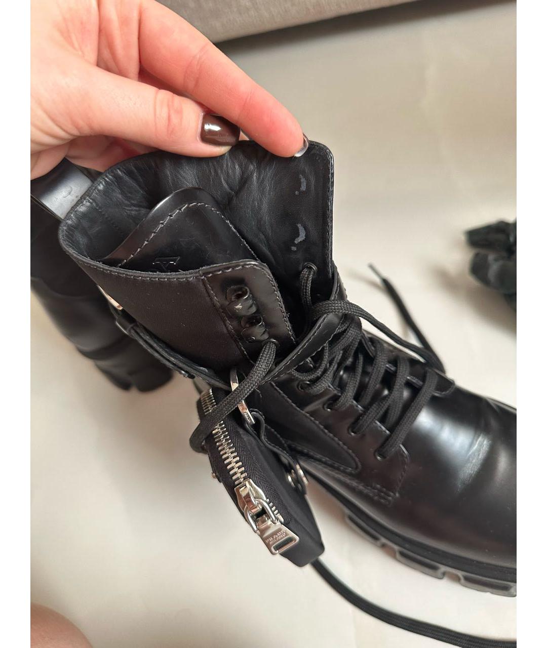 PRADA Черные ботинки, фото 7