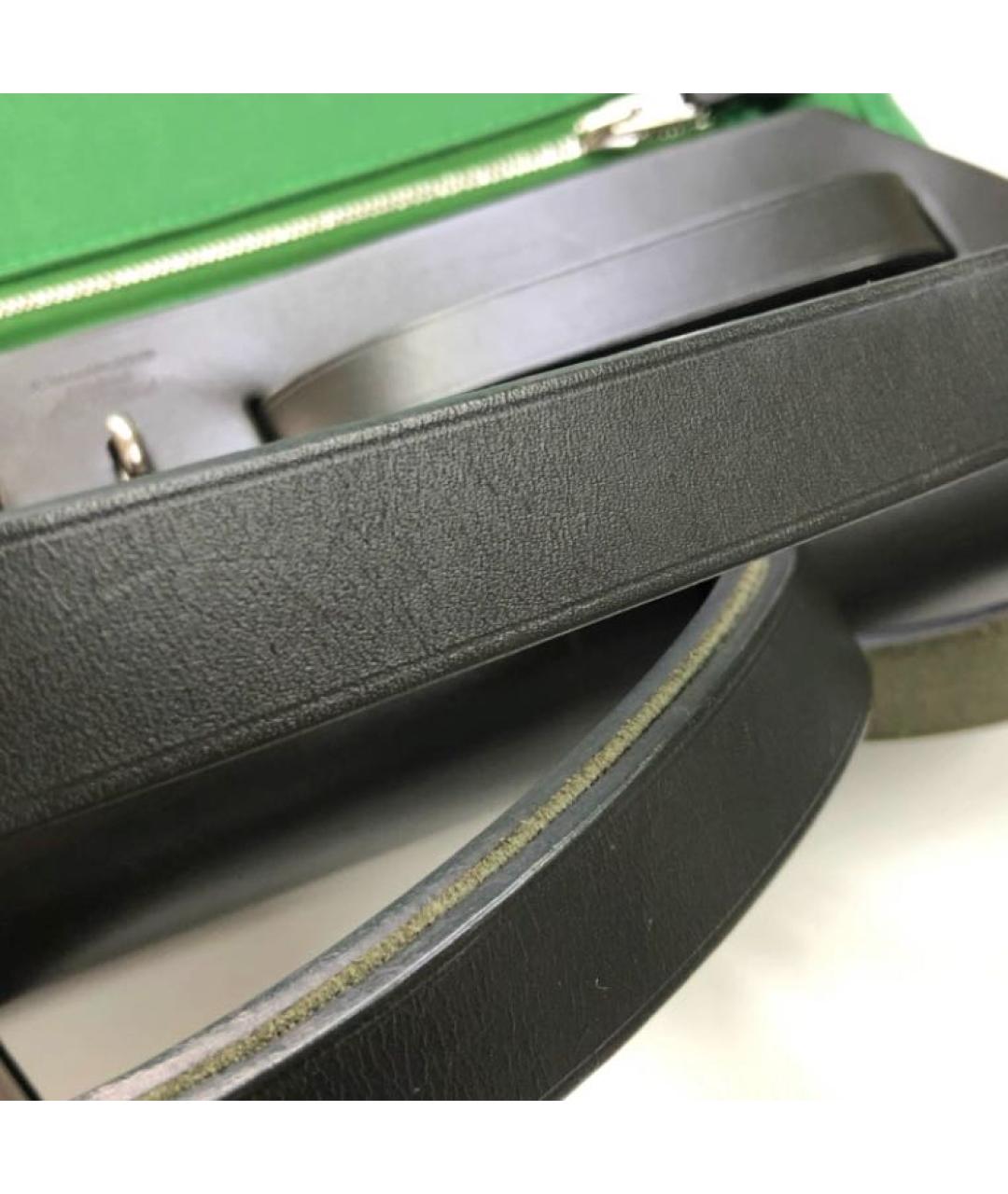 HERMES Зеленая тканевая сумка с короткими ручками, фото 5
