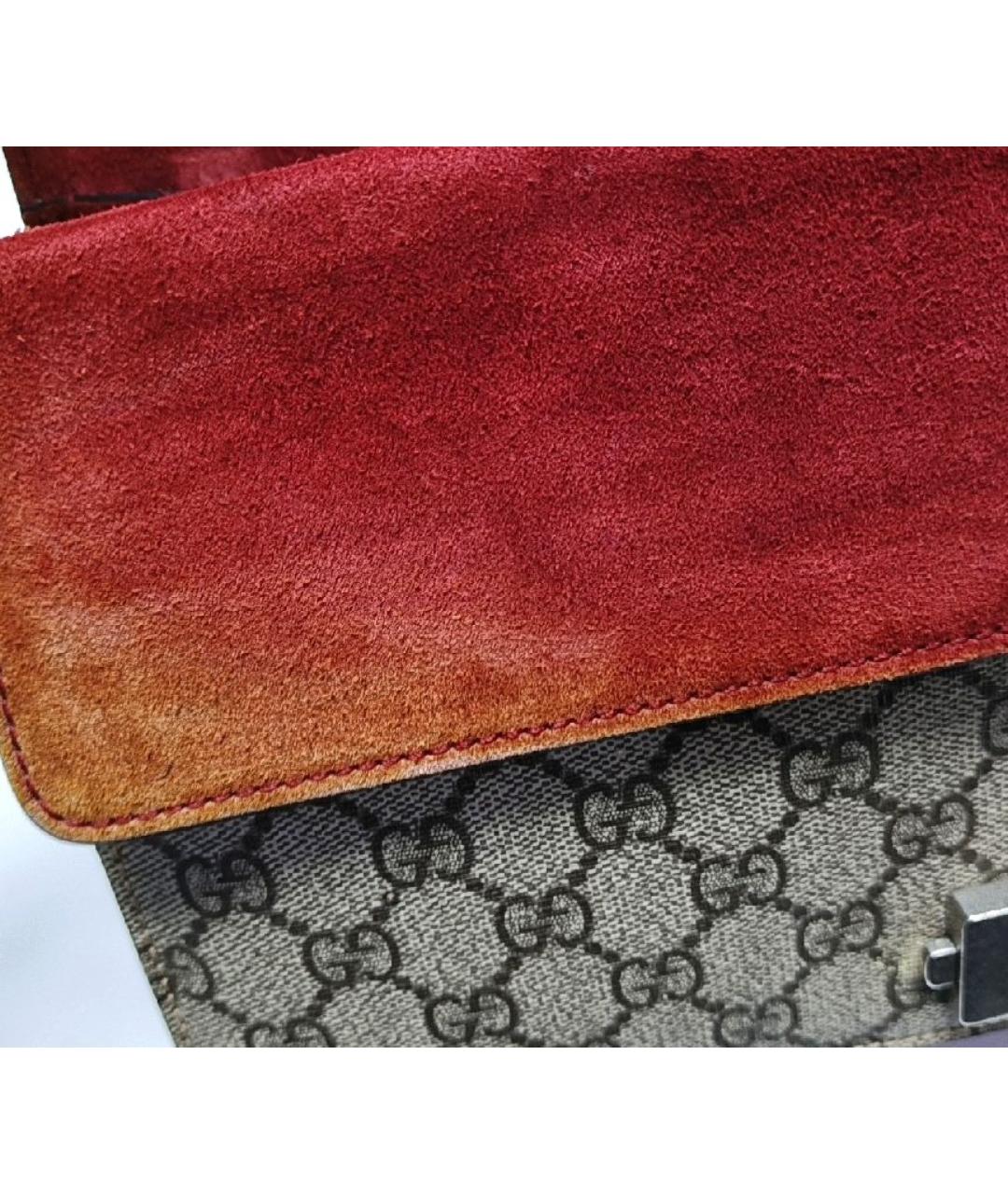 GUCCI Бежевая тканевая сумка через плечо, фото 8