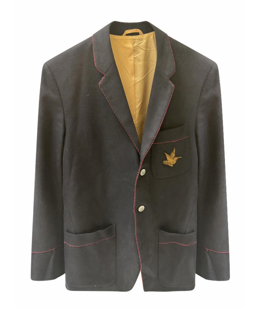 GUCCI Темно-синий кашемировый пиджак, фото 1