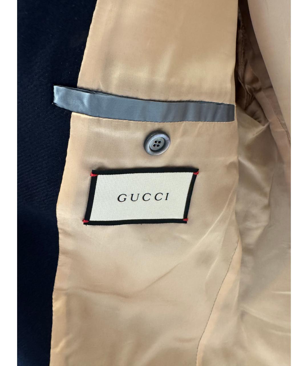 GUCCI Темно-синий кашемировый пиджак, фото 3