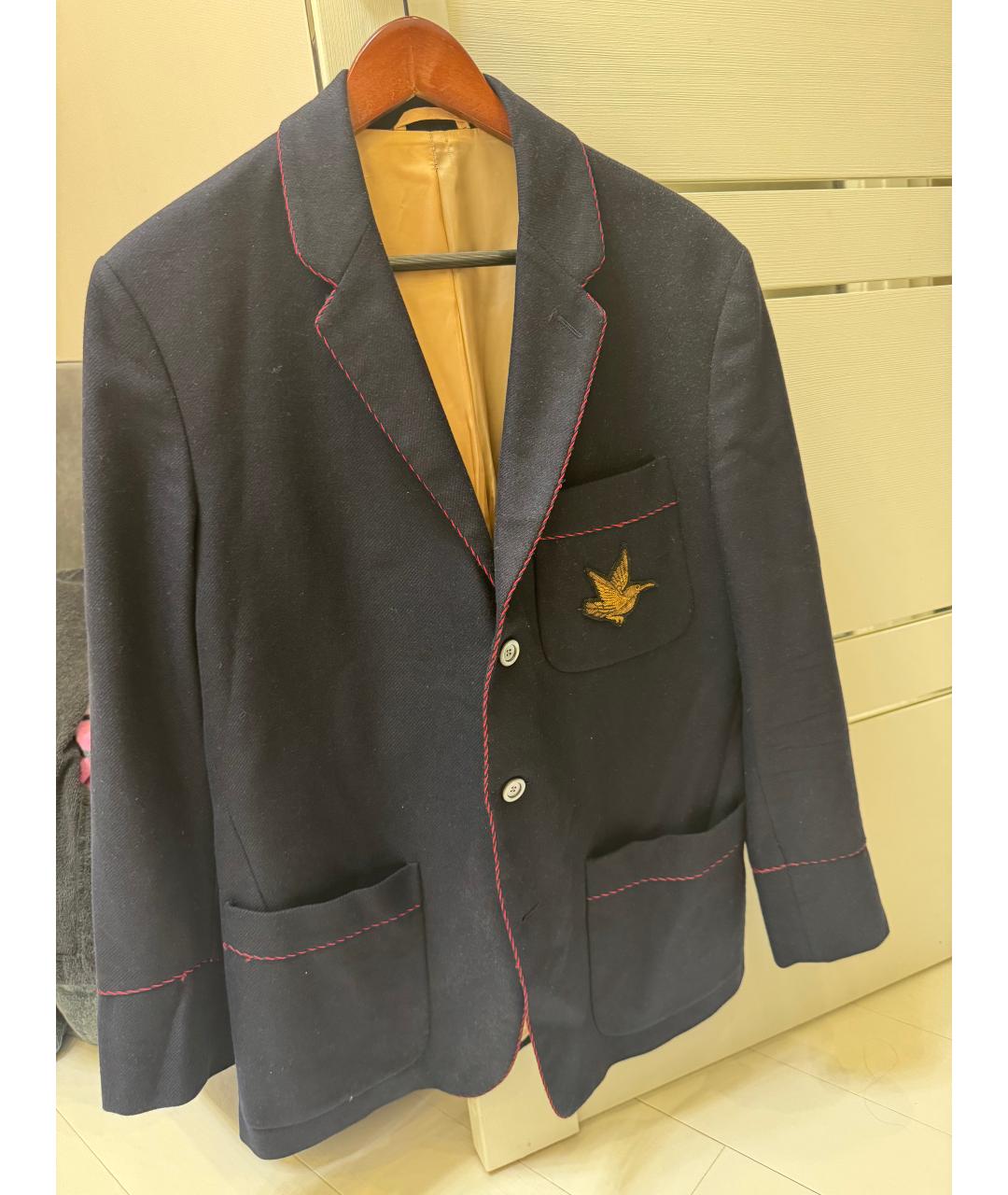 GUCCI Темно-синий кашемировый пиджак, фото 5