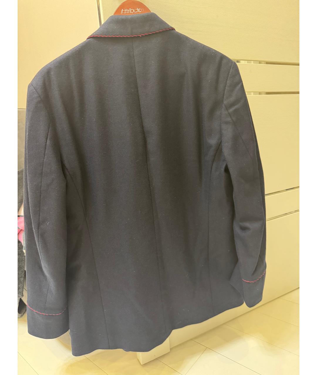 GUCCI Темно-синий кашемировый пиджак, фото 2