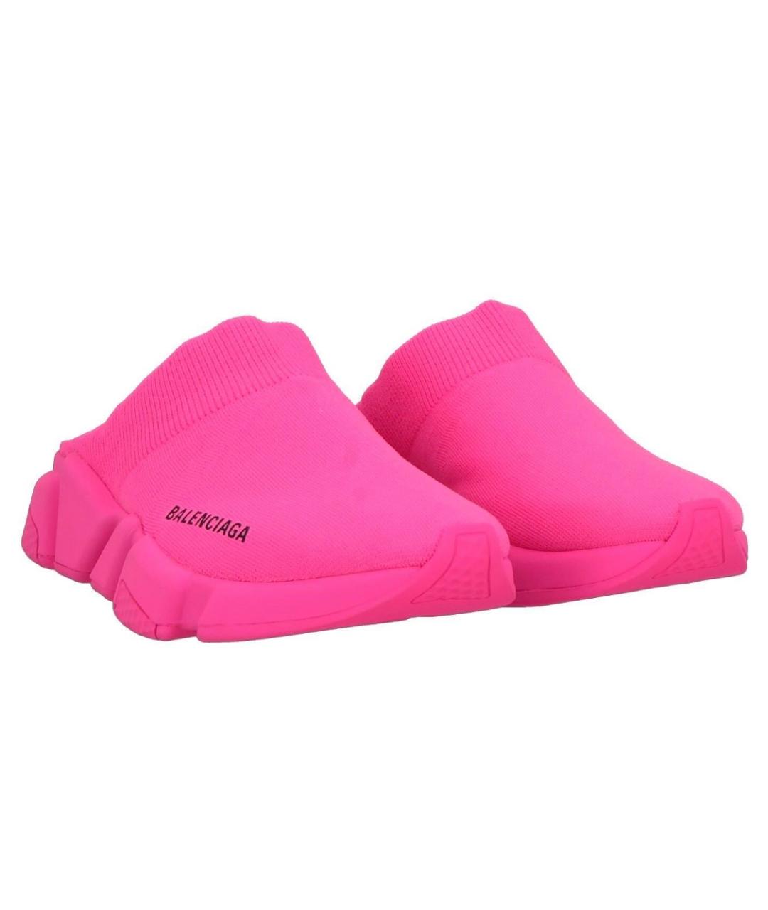 BALENCIAGA Фуксия текстильные мюли, фото 2