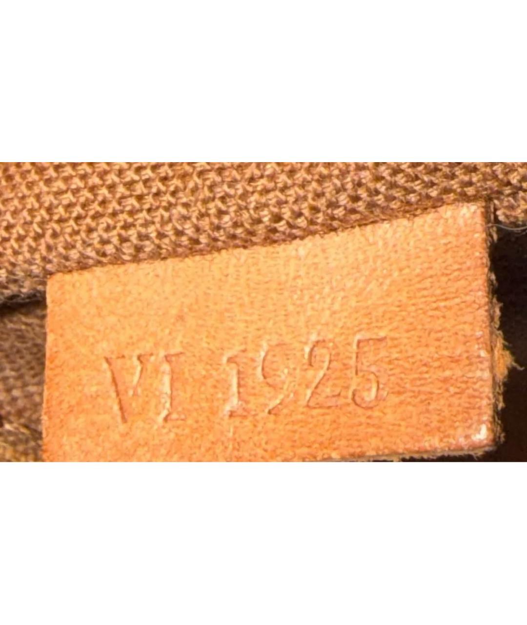 LOUIS VUITTON Коричневая кожаная сумка с короткими ручками, фото 6