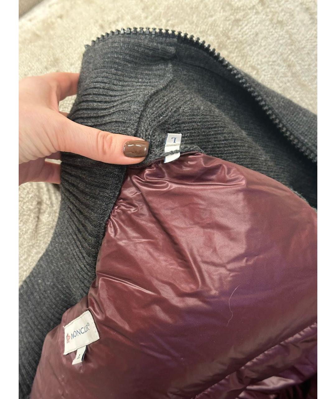 MONCLER Бордовый жилет, фото 8