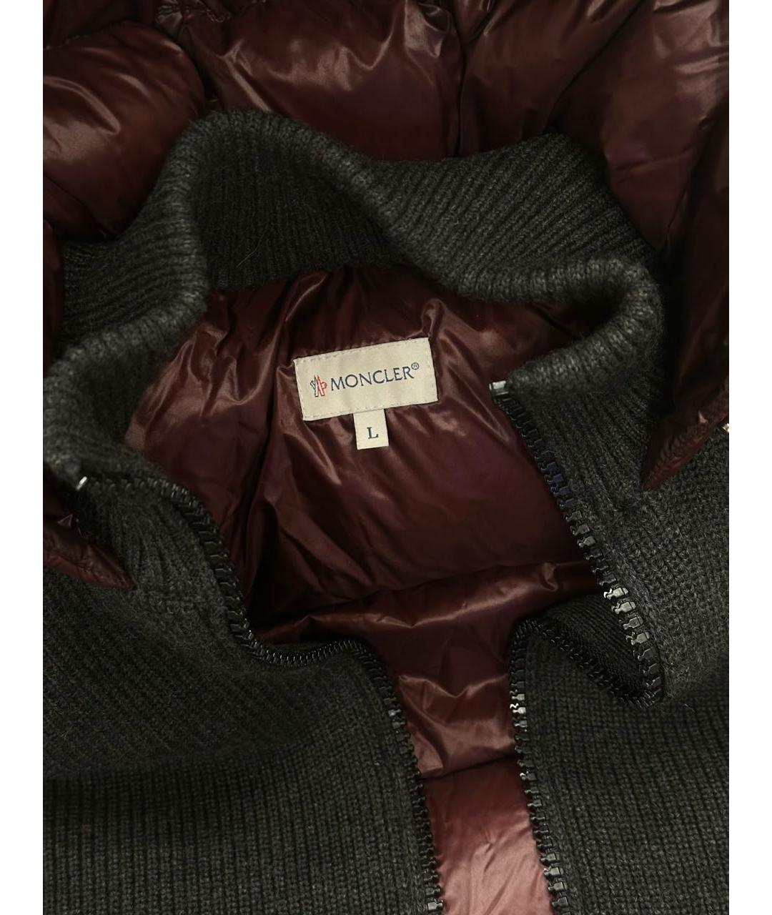 MONCLER Бордовый жилет, фото 5