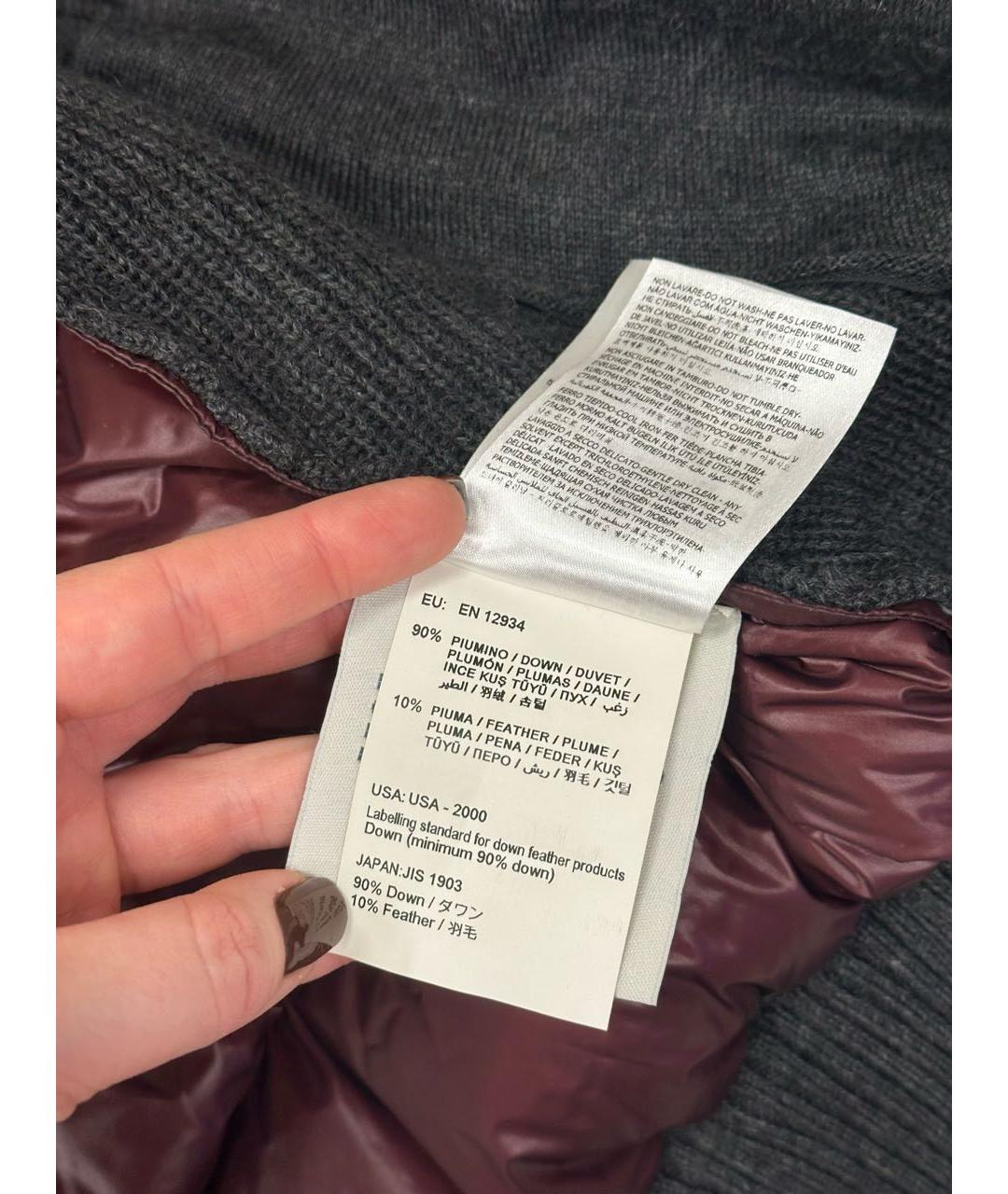 MONCLER Бордовый жилет, фото 6