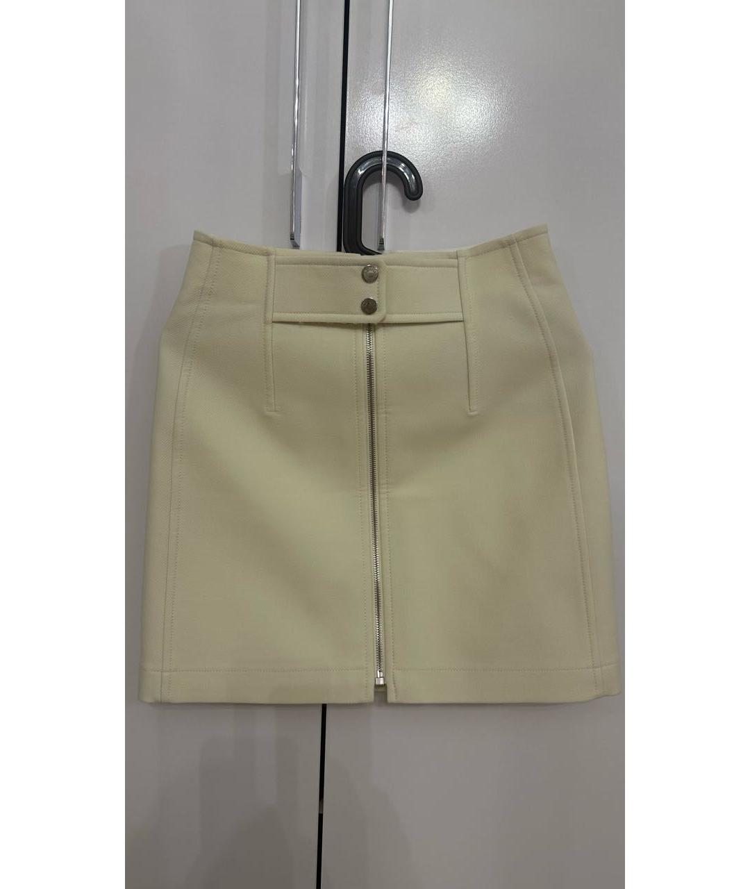 HERMES Бежевая полиамидовая юбка миди, фото 5
