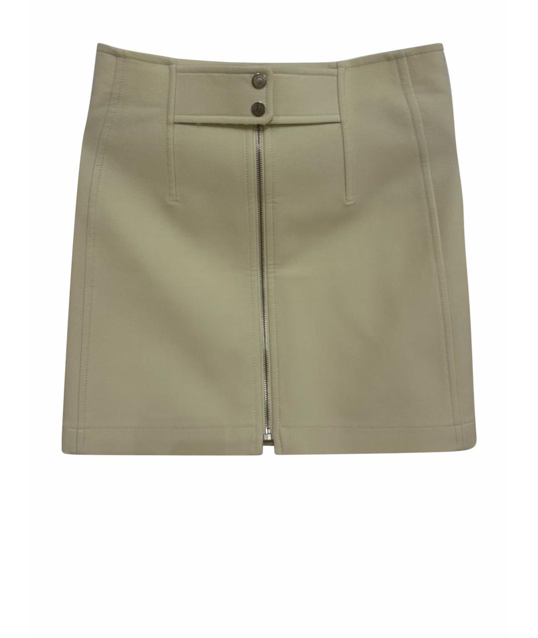 HERMES Бежевая полиамидовая юбка миди, фото 1