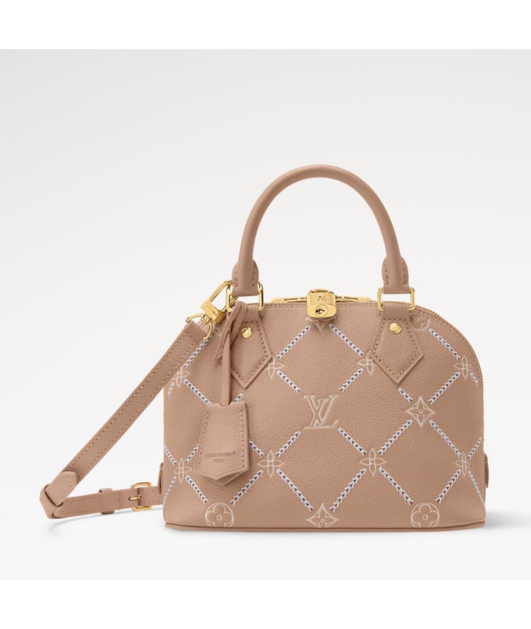 LOUIS VUITTON Кожаная сумка с короткими ручками, фото 4