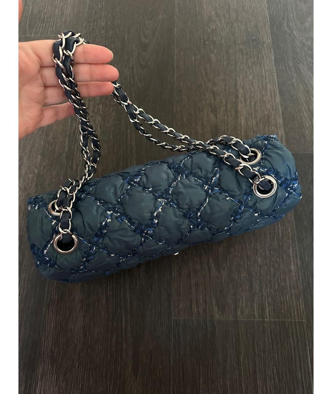 CHANEL Темно-синяя сумка через плечо, фото 6