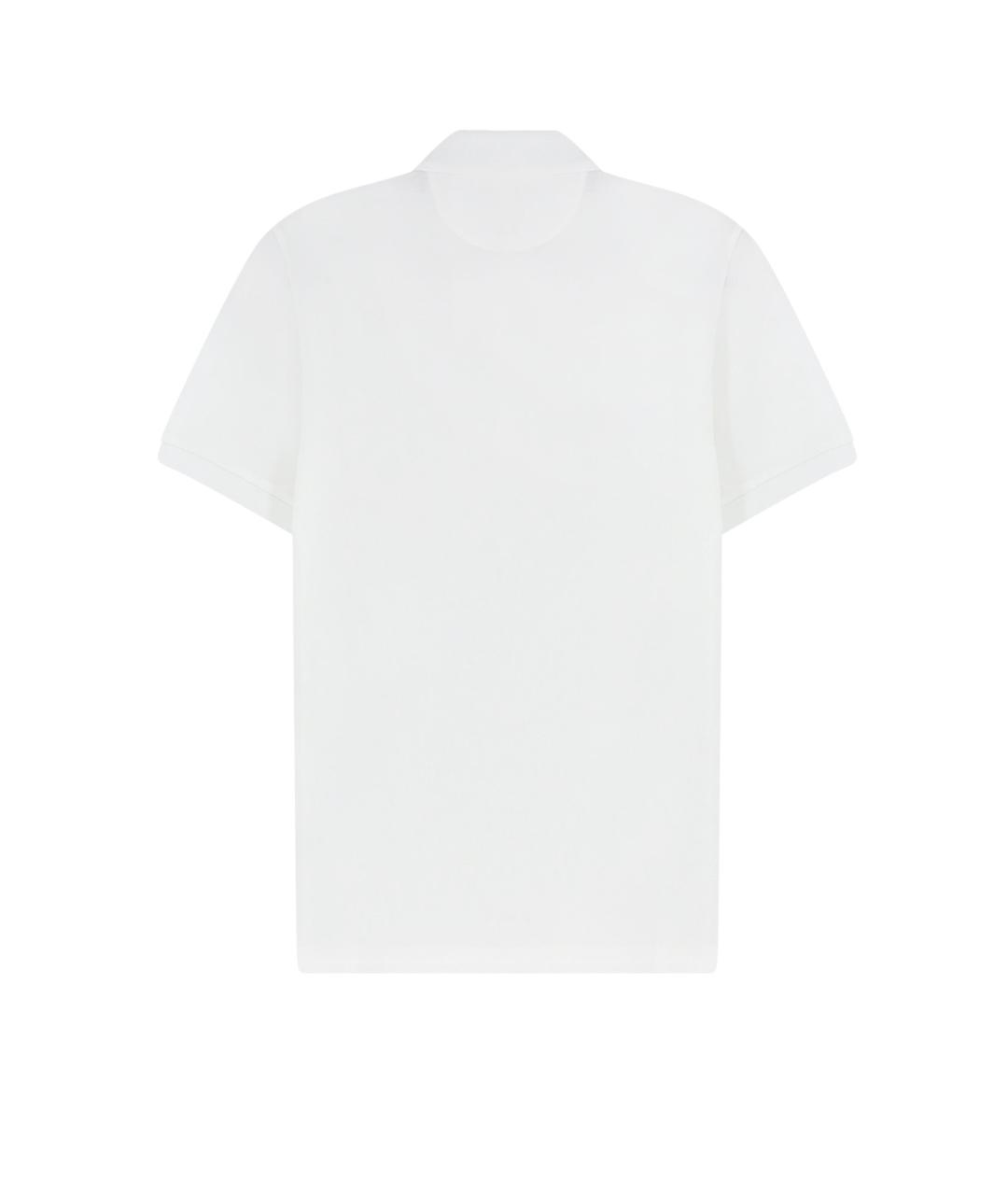 FENDI Белое хлопковое поло с коротким рукавом, фото 2