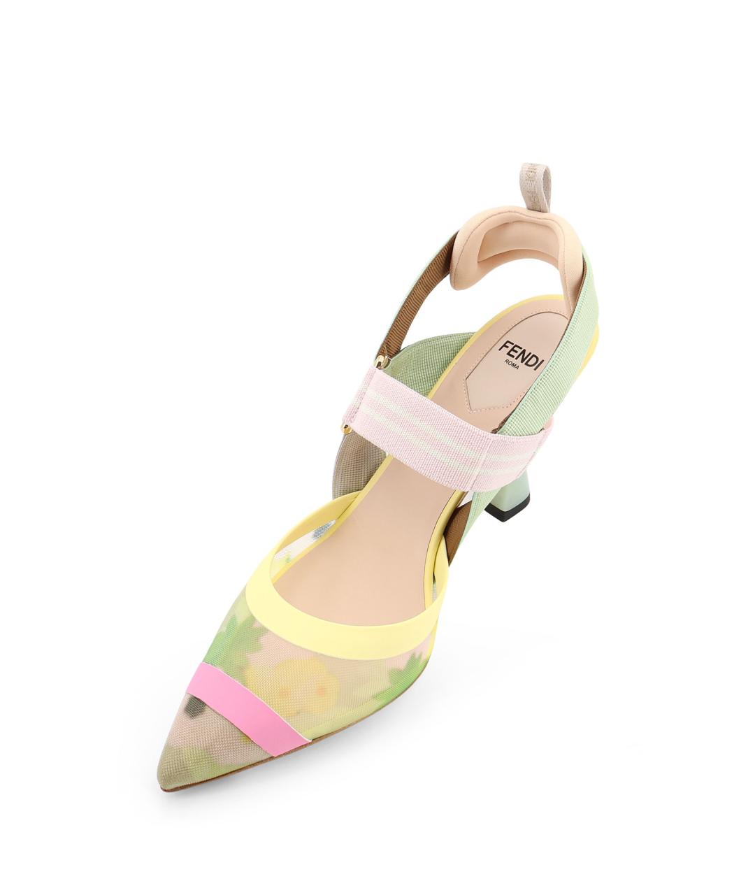 FENDI Мульти текстильные туфли, фото 4