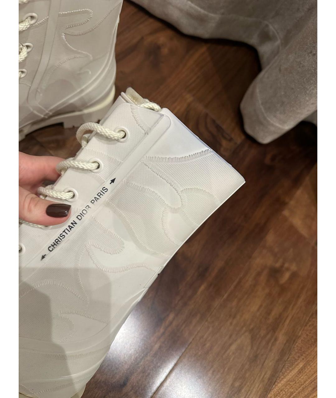 CHRISTIAN DIOR Бежевые резиновые сапоги, фото 6