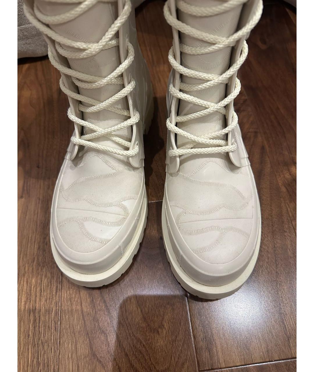 CHRISTIAN DIOR Бежевые резиновые сапоги, фото 7