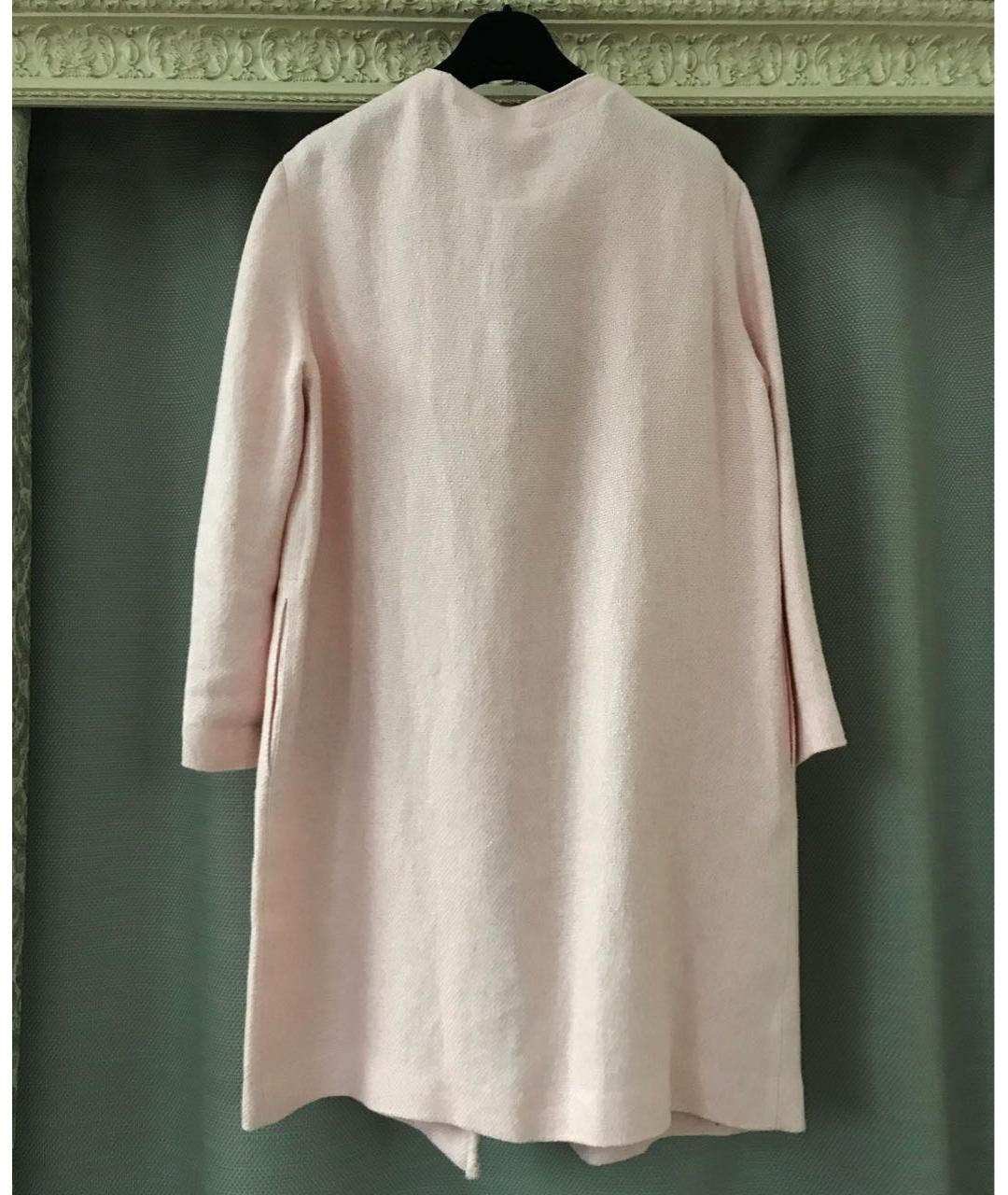 ERMANNO SCERVINO Розовое льняное пальто, фото 7