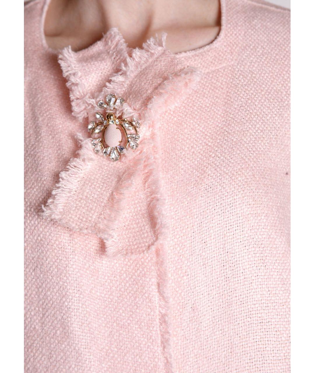 ERMANNO SCERVINO Розовое льняное пальто, фото 3