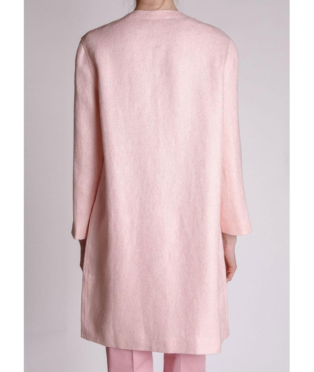 ERMANNO SCERVINO Розовое льняное пальто, фото 4