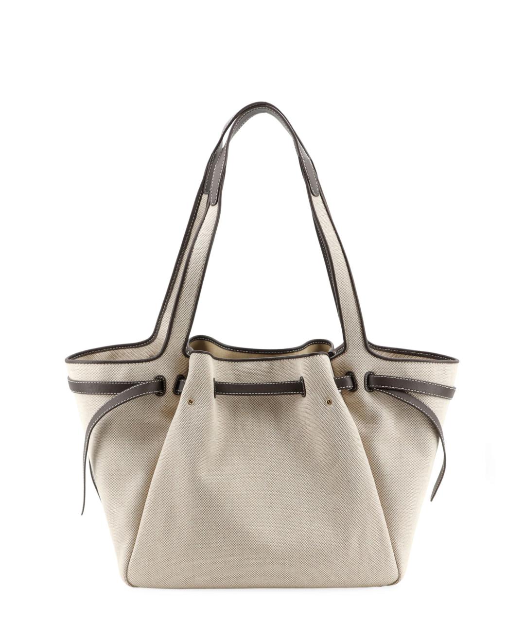 TORY BURCH Серая тканевая сумка тоут, фото 2