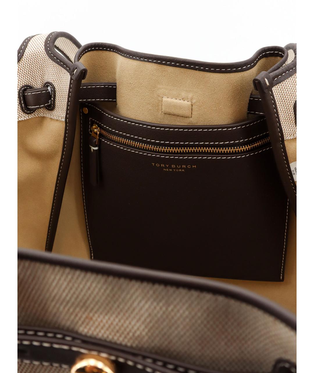 TORY BURCH Серая тканевая сумка тоут, фото 4