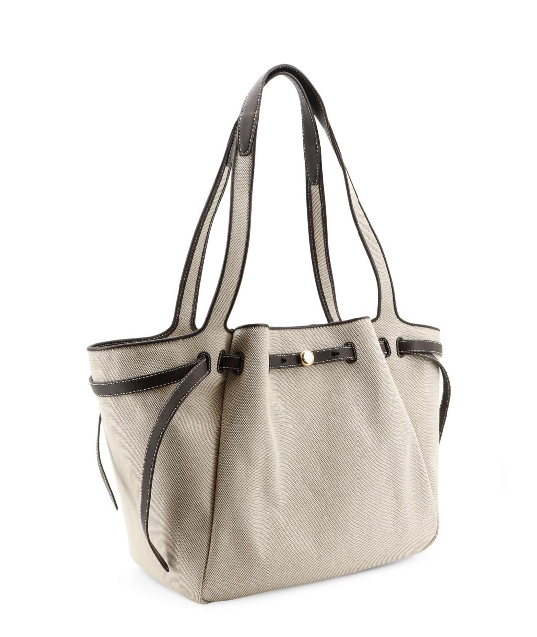 TORY BURCH Серая тканевая сумка тоут, фото 3