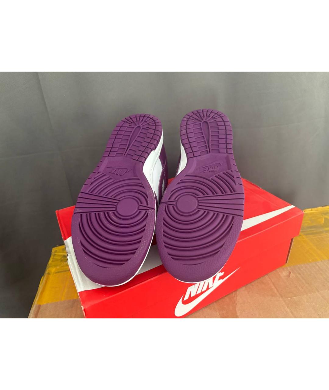 NIKE Бордовые кожаные кроссовки, фото 5