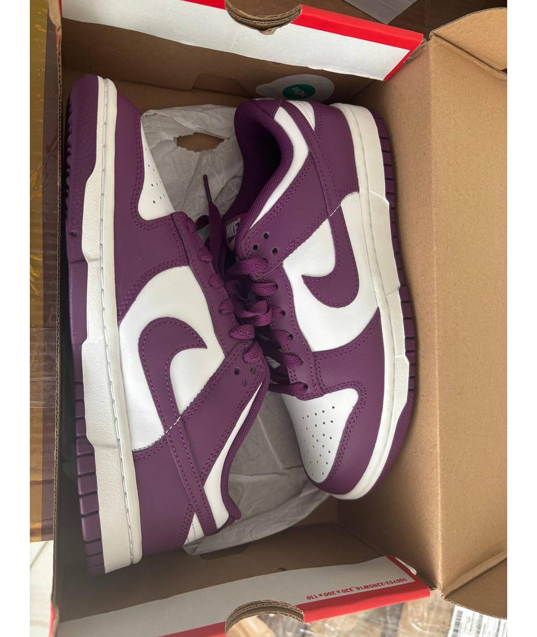 NIKE Бордовые кожаные кроссовки, фото 8