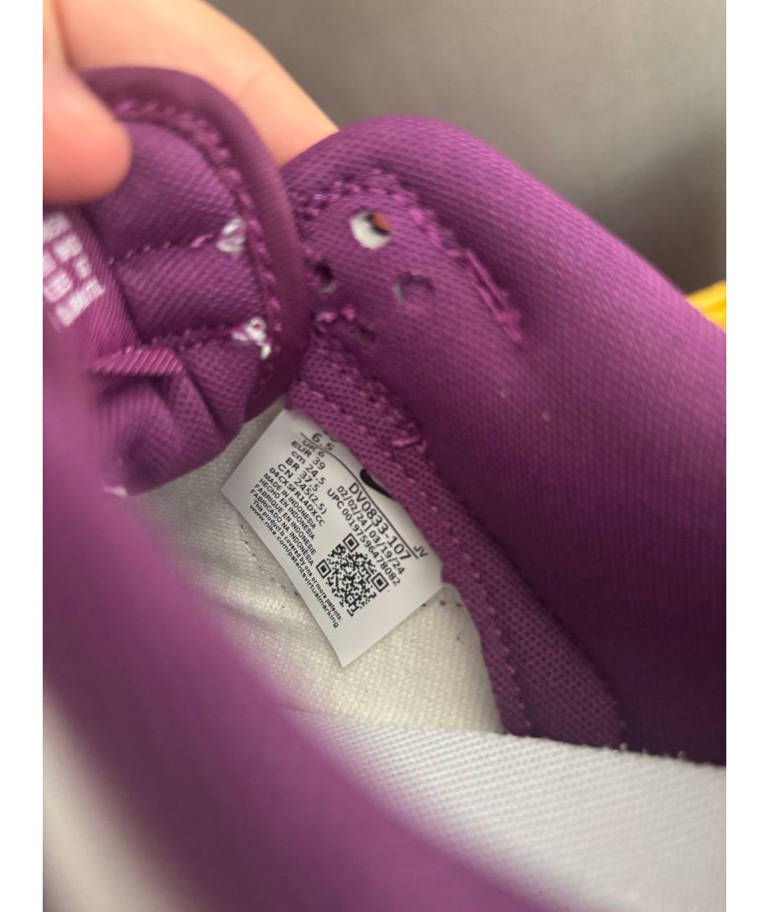 NIKE Бордовые кожаные кроссовки, фото 4