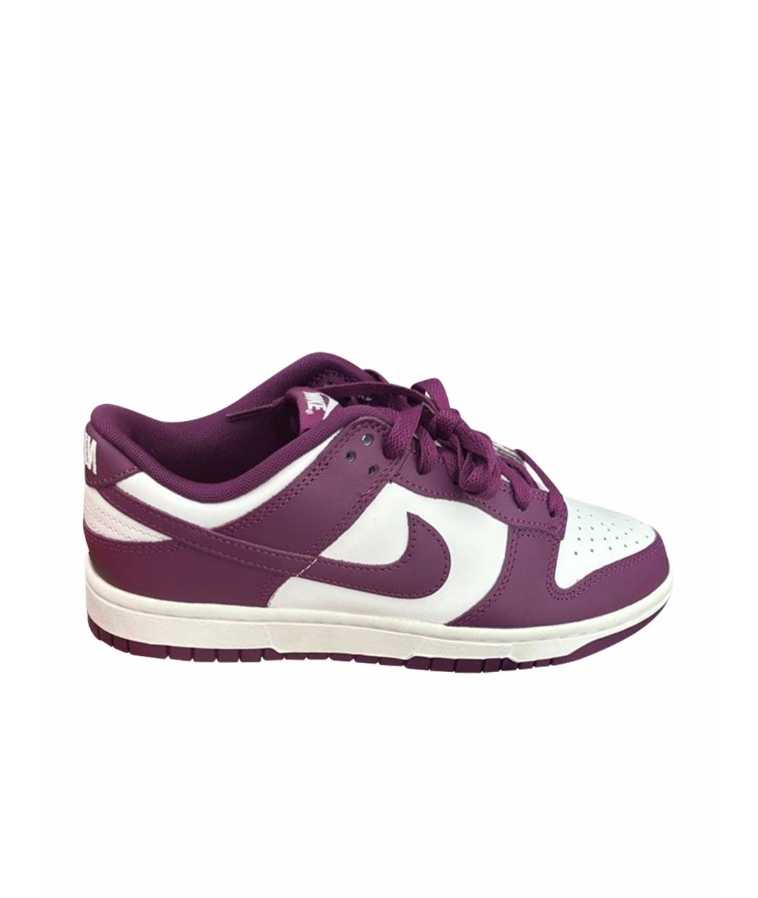 NIKE Бордовые кожаные кроссовки, фото 1