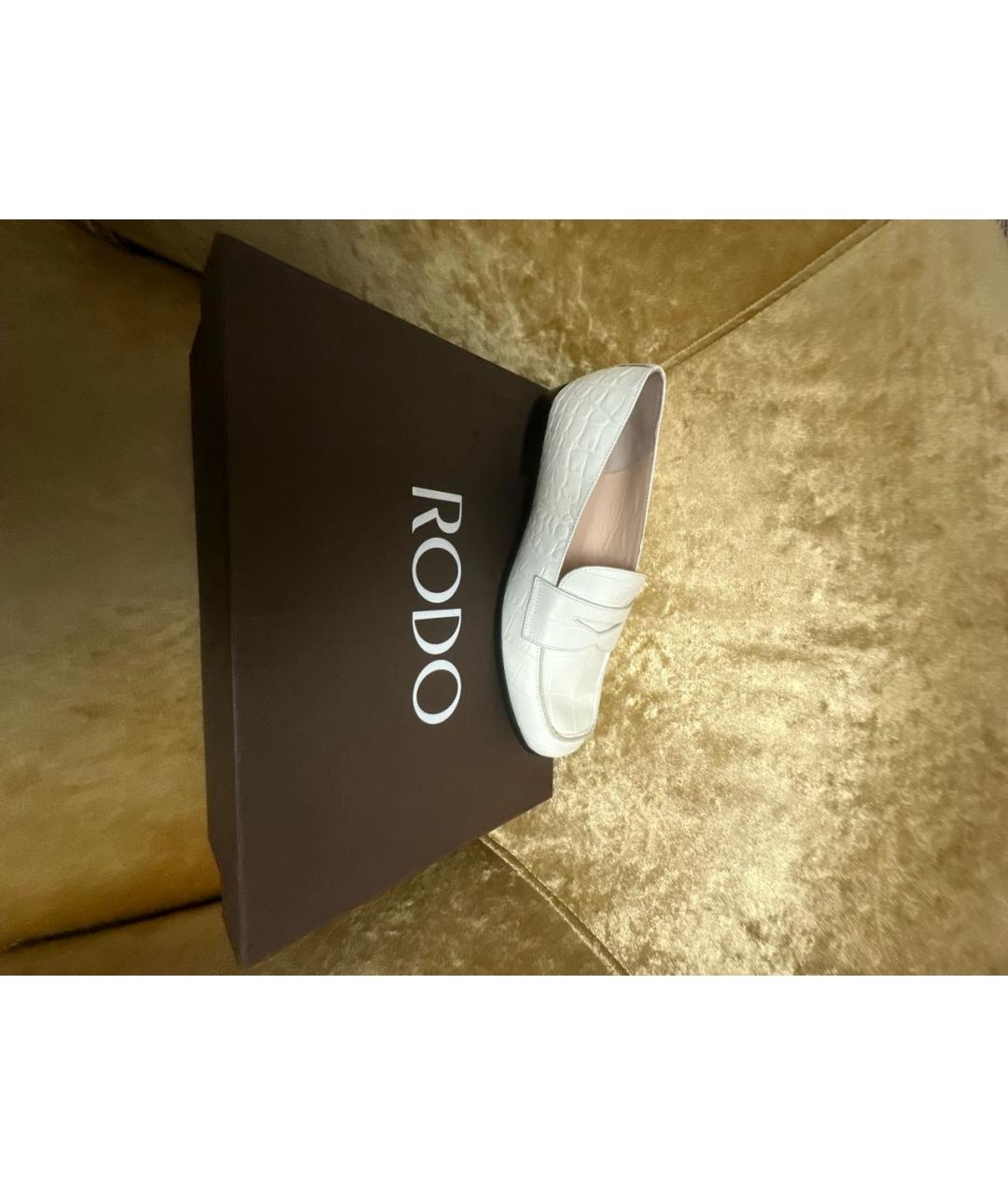 rodo Белые кожаные лоферы, фото 6