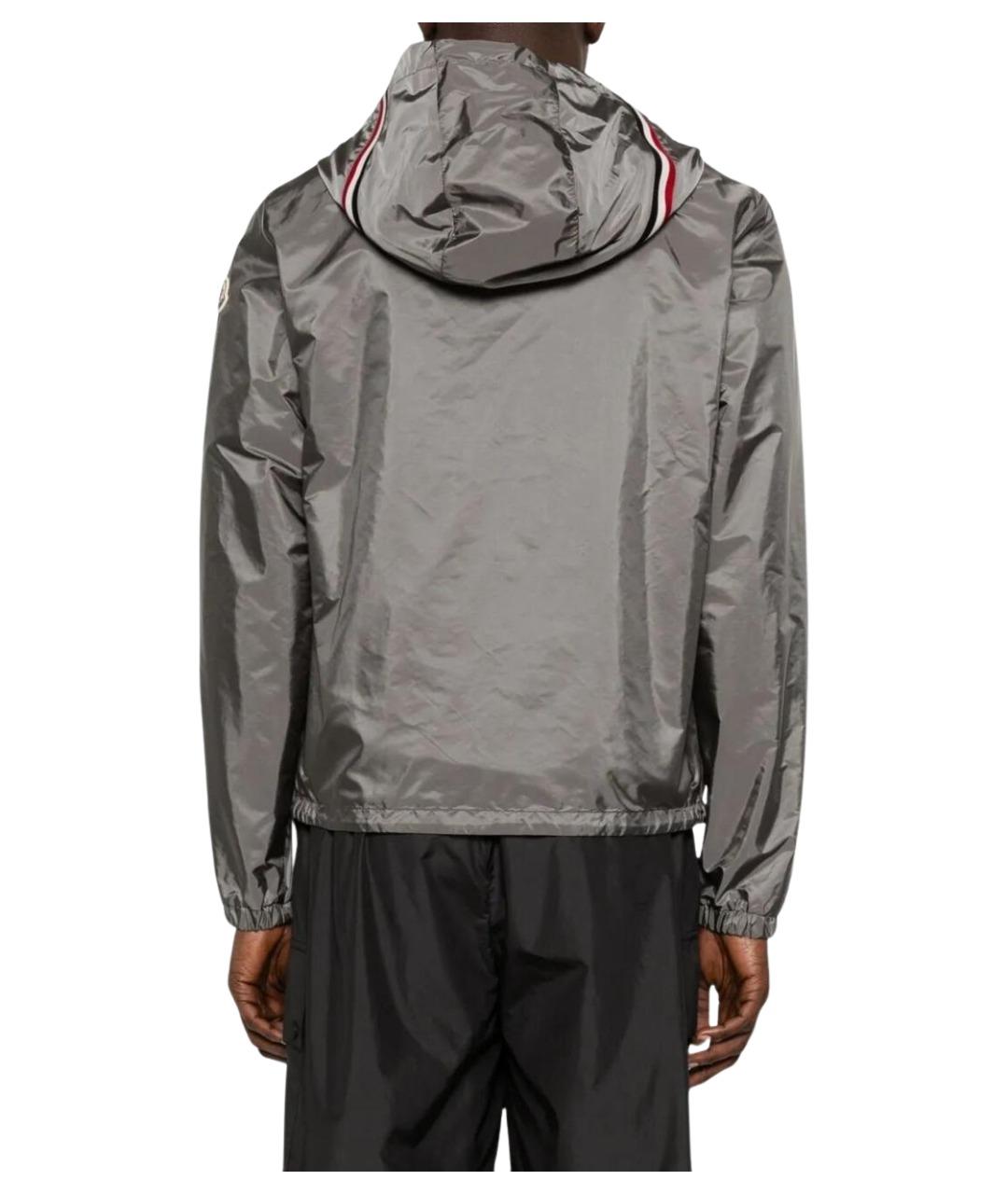 MONCLER Серая полиамидовая куртка, фото 3