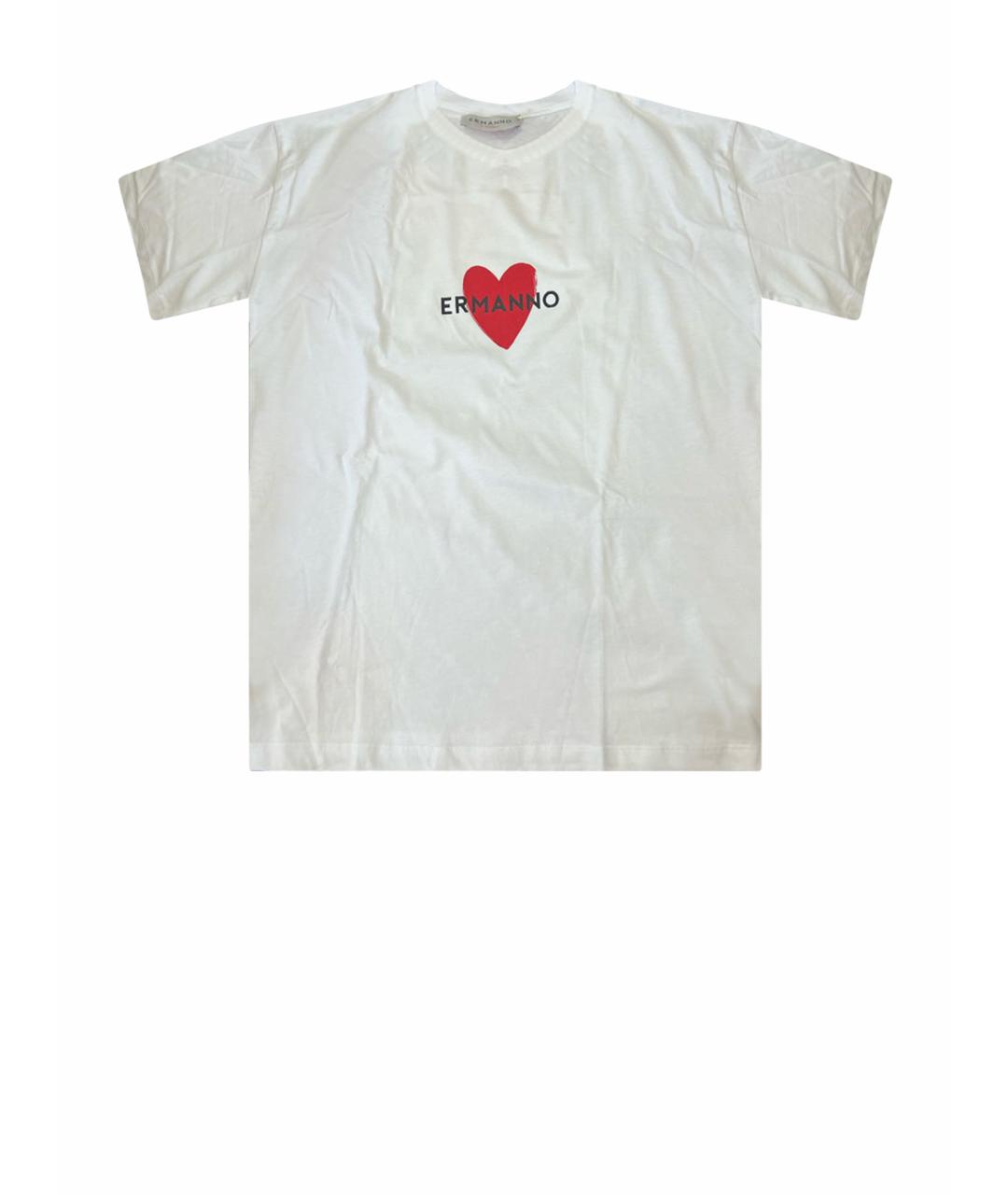 ERMANNO FIRENZE Белая хлопковая футболка, фото 1