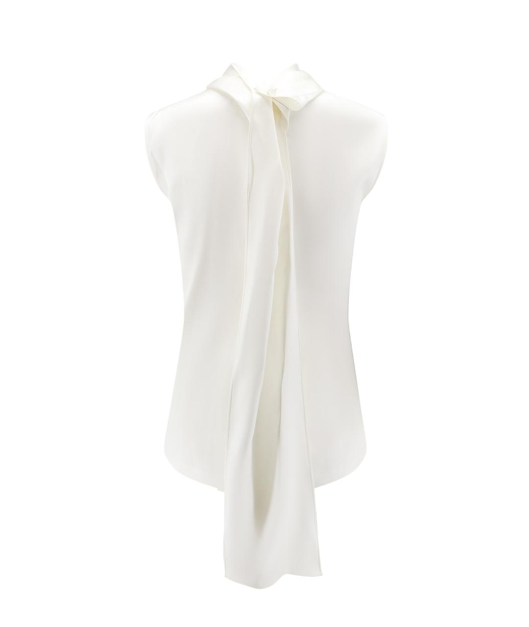 BOTTEGA VENETA Белая шелковая блузы, фото 2