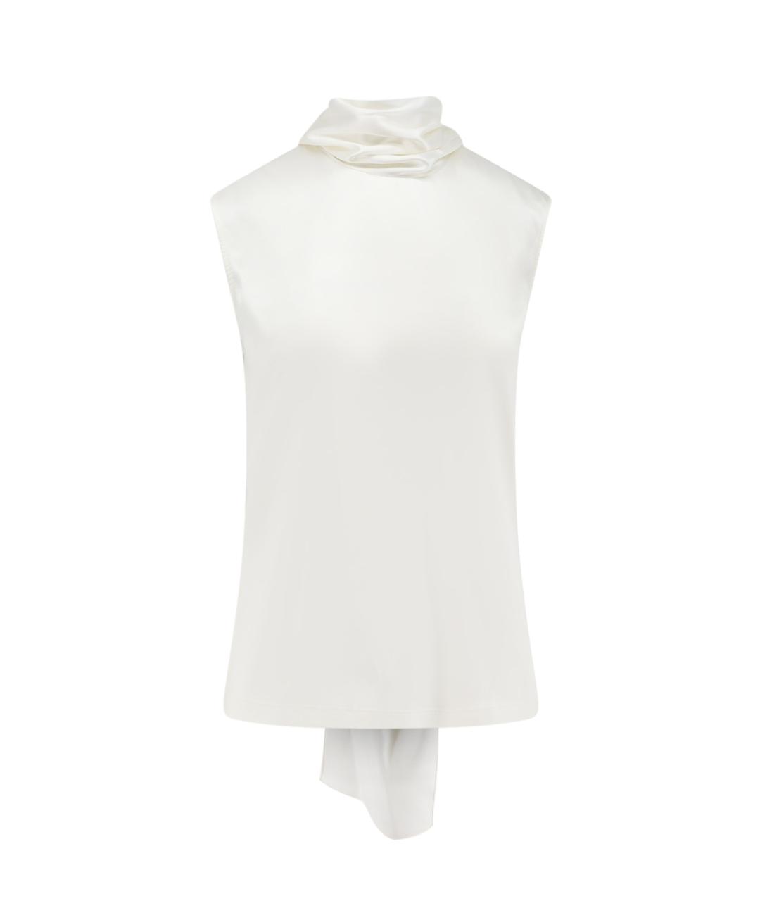 BOTTEGA VENETA Белая шелковая блузы, фото 1