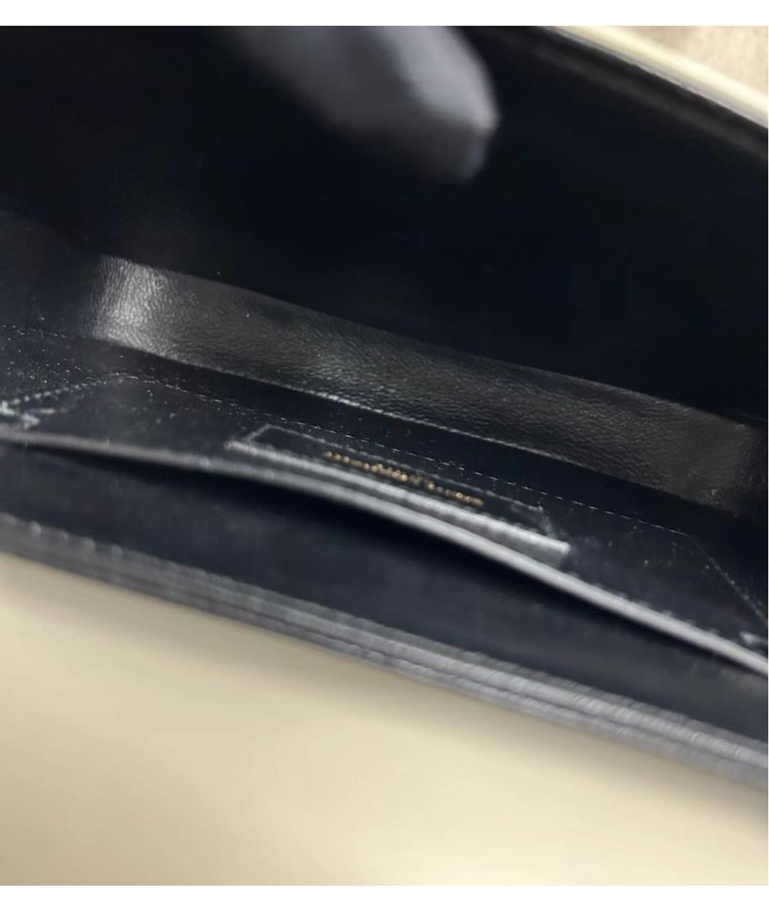 SAINT LAURENT Белая кожаная сумка через плечо, фото 7