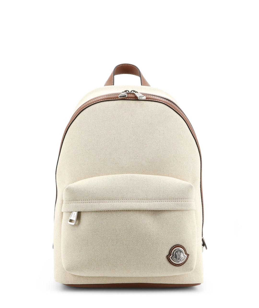 MONCLER Бежевый тканевый рюкзак, фото 1