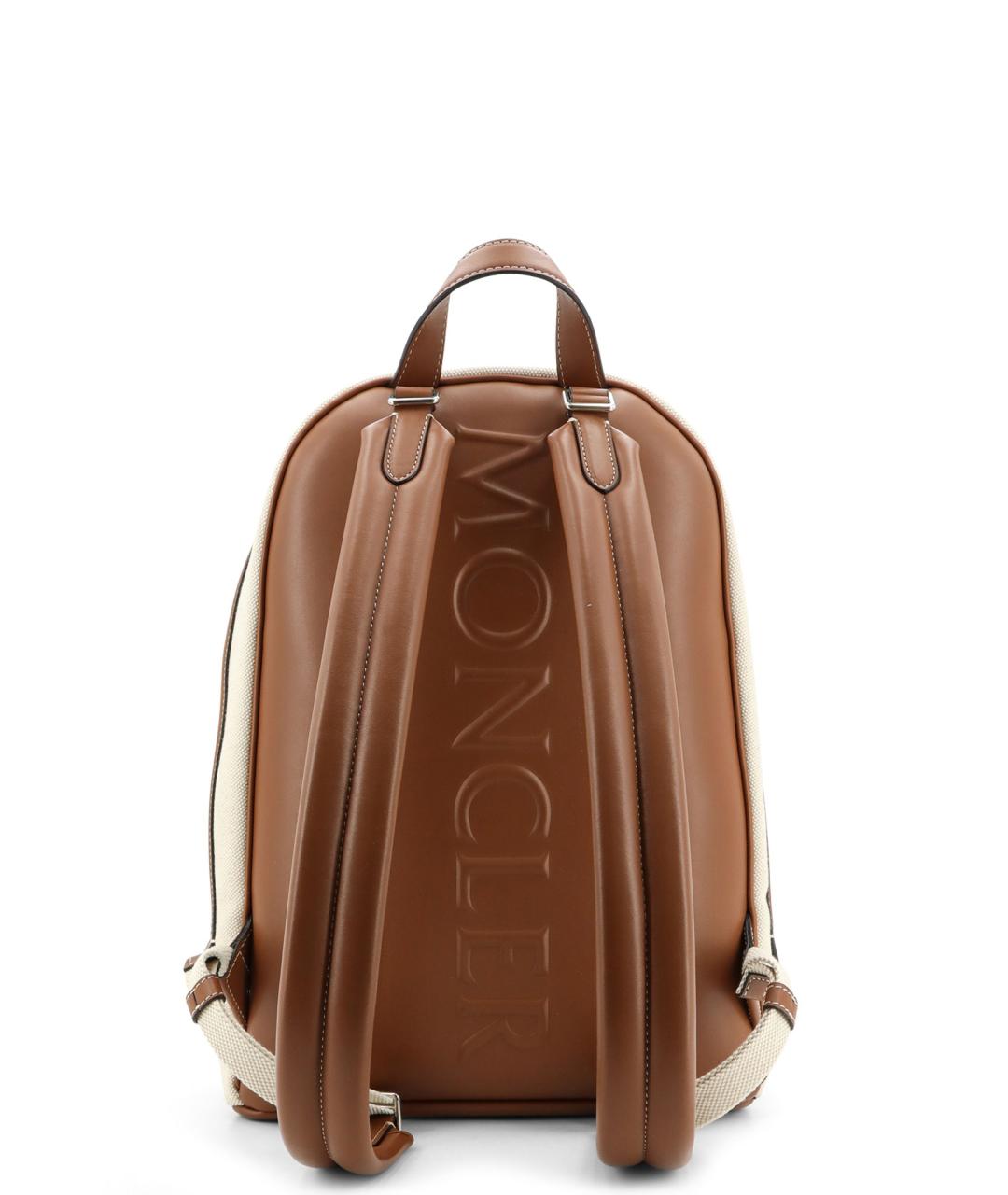 MONCLER Бежевый тканевый рюкзак, фото 2