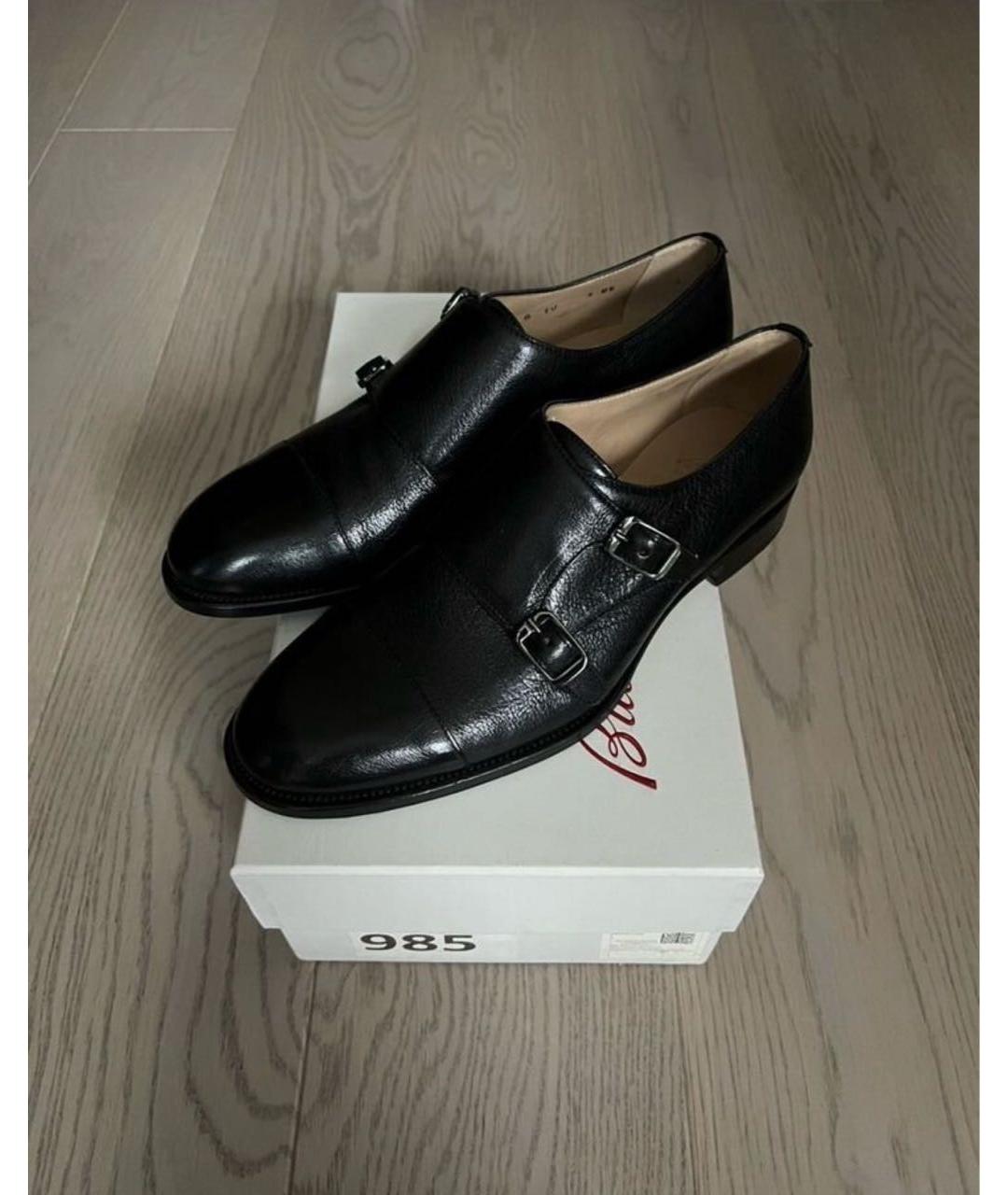 BRIONI Черные кожаные туфли, фото 6