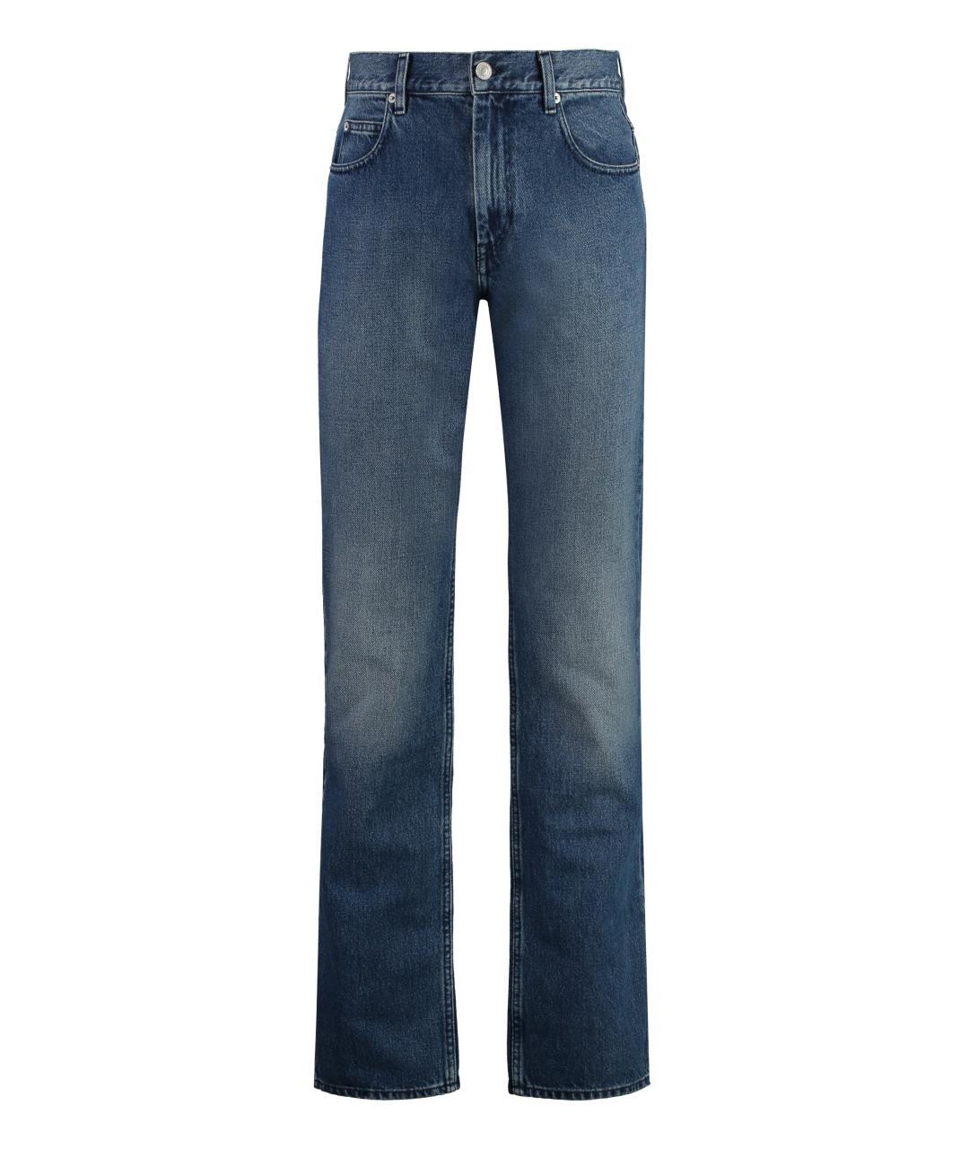 ISABEL MARANT Синие хлопковые прямые джинсы, фото 3