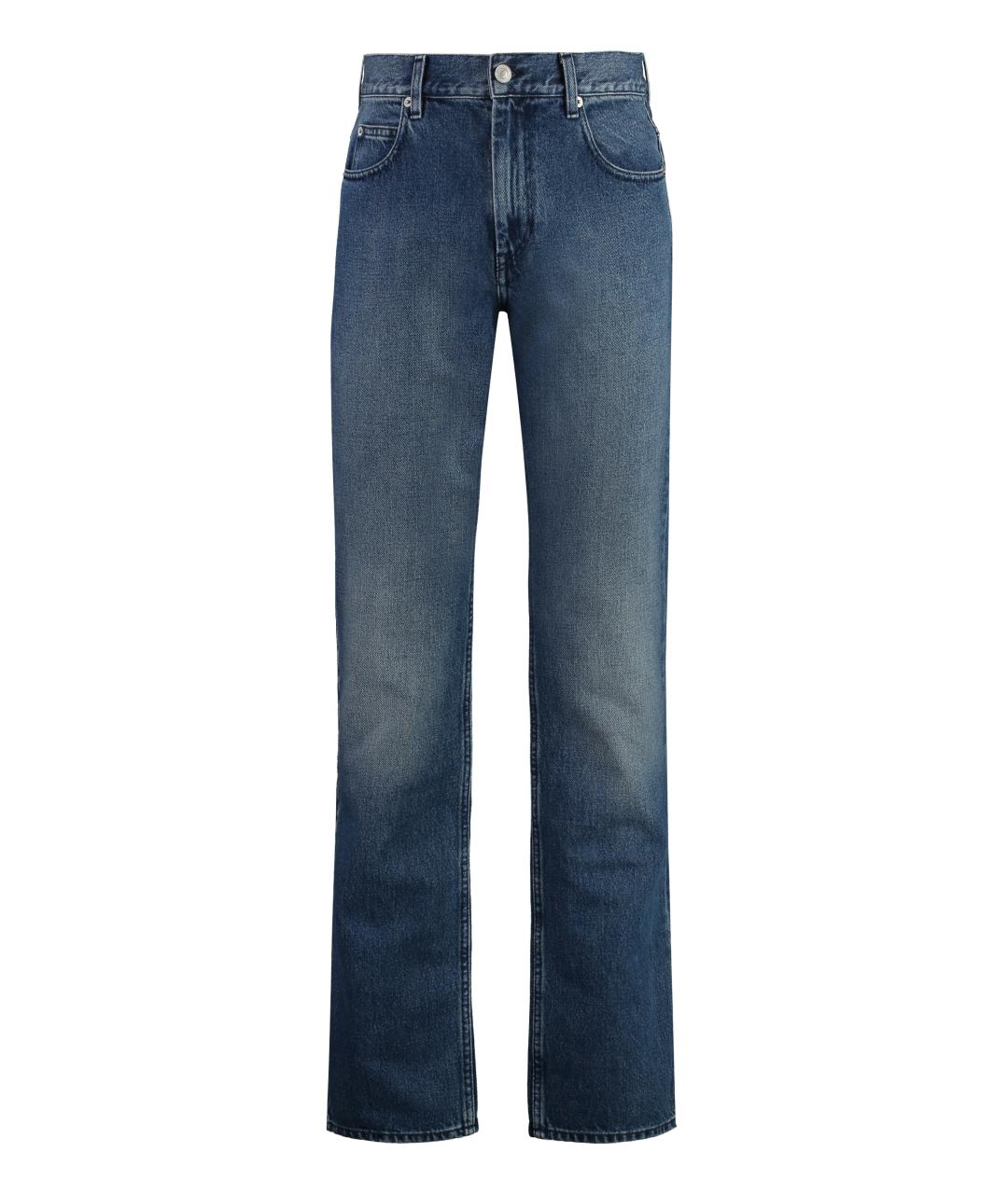 ISABEL MARANT Синие хлопковые прямые джинсы, фото 1