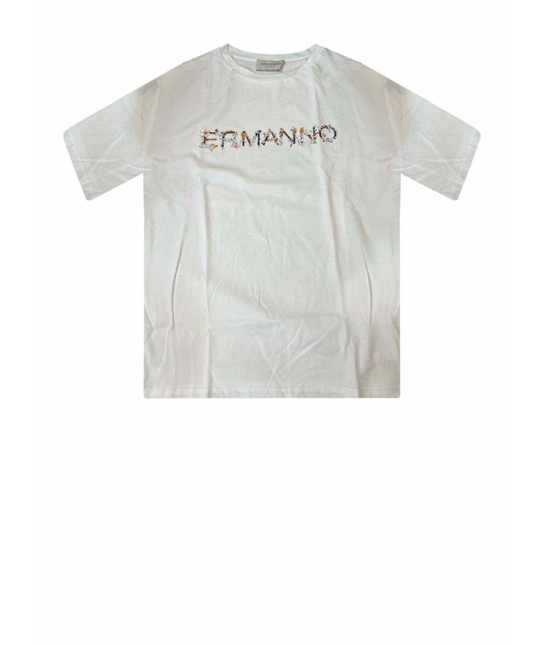 ERMANNO FIRENZE Белый хлопковый джемпер / свитер, фото 1