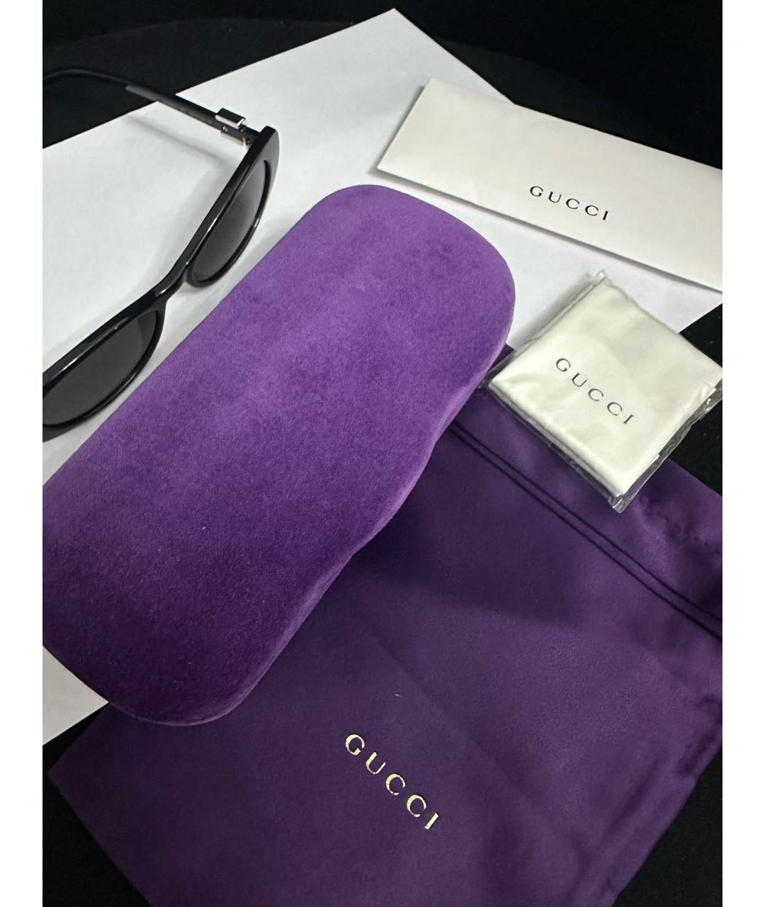 GUCCI Черные пластиковые солнцезащитные очки, фото 4