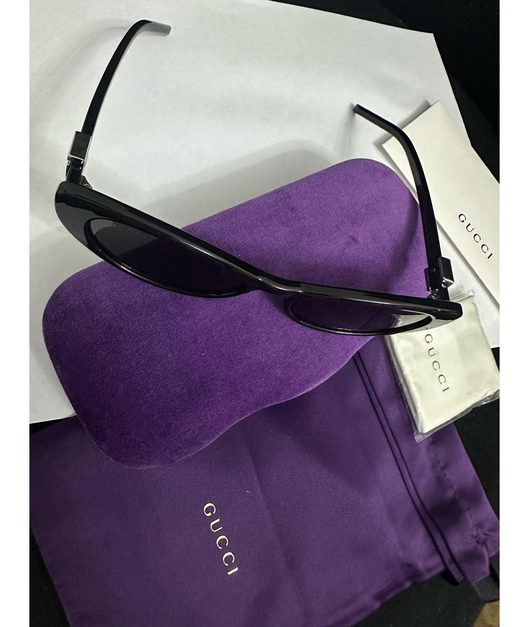 GUCCI Черные пластиковые солнцезащитные очки, фото 6
