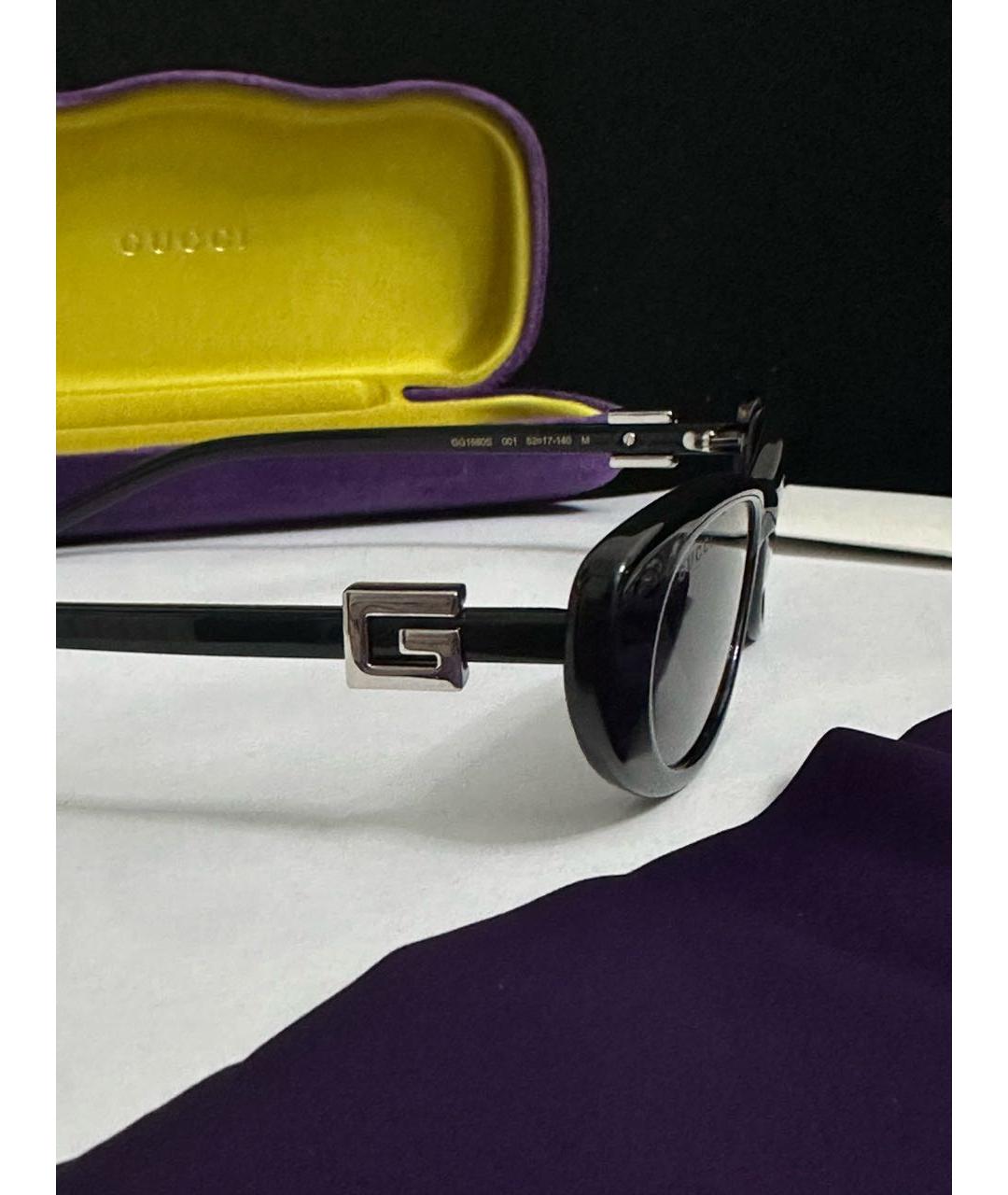 GUCCI Черные пластиковые солнцезащитные очки, фото 3