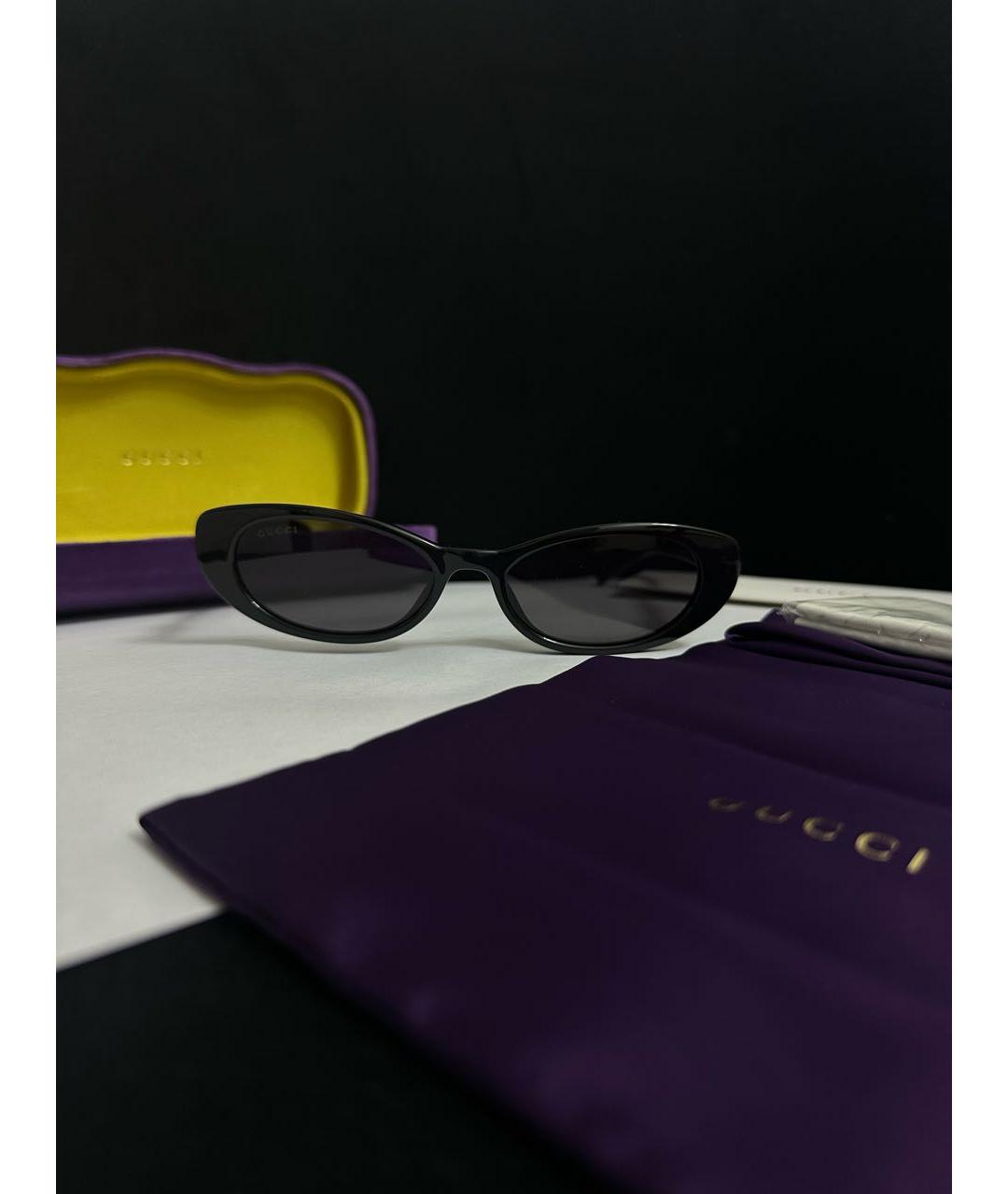 GUCCI Черные пластиковые солнцезащитные очки, фото 9