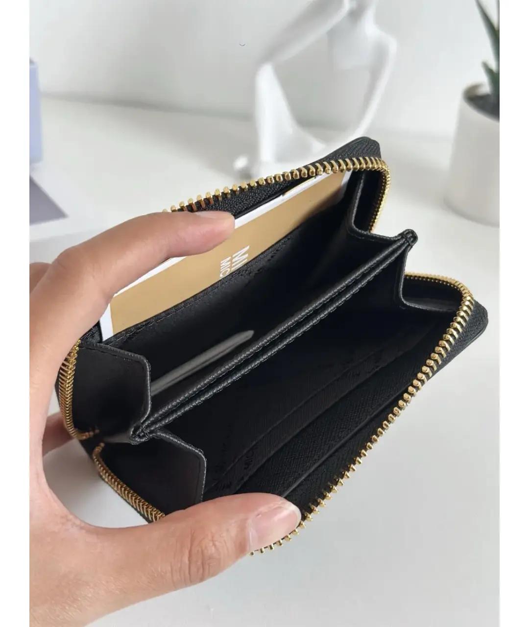 MICHAEL KORS Черный кожаный кошелек, фото 4