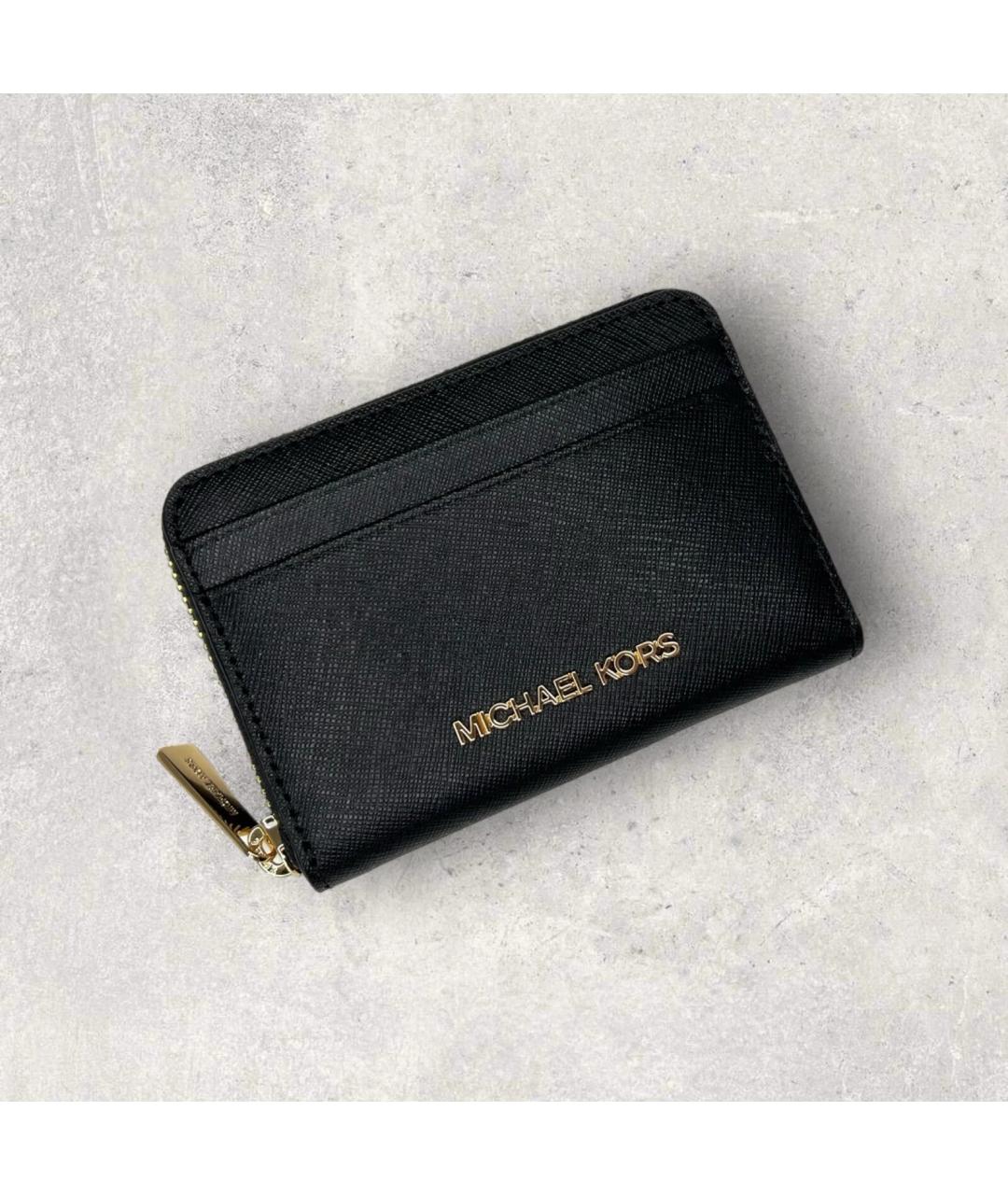 MICHAEL KORS Черный кожаный кошелек, фото 2