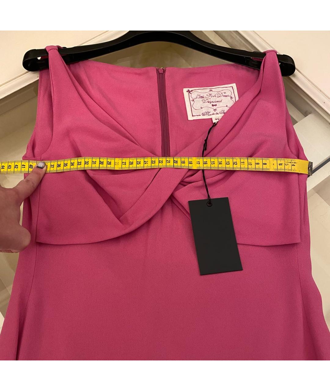 DSQUARED2 Розовое коктейльное платье, фото 5