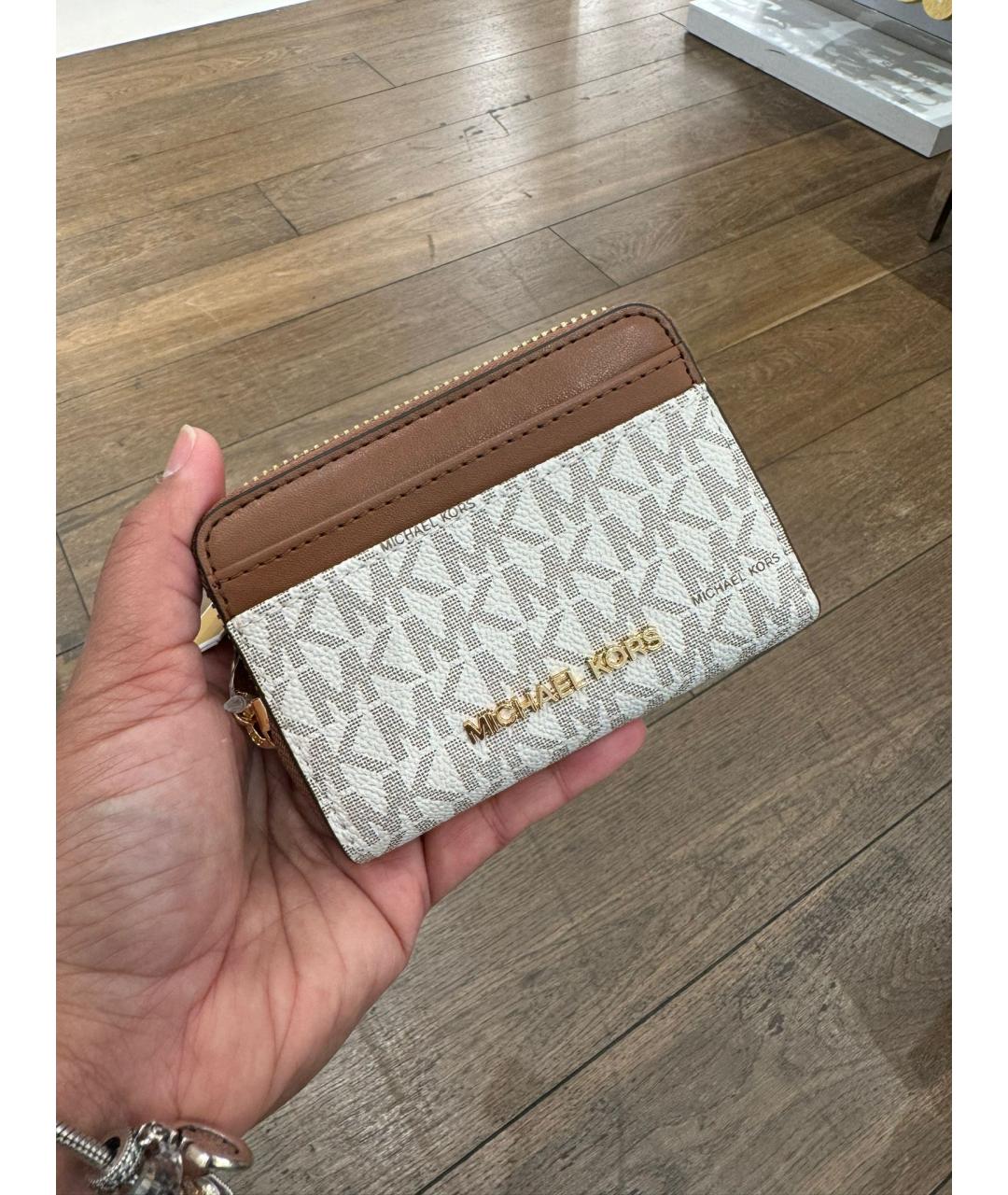 MICHAEL KORS Бежевый кошелек, фото 2